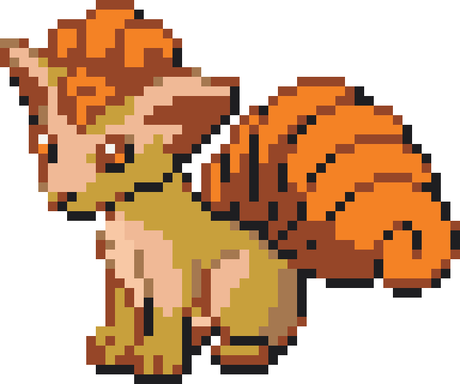 Vulpix Perler bead pattern preview