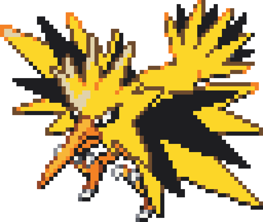Zapdos Perler bead pattern preview