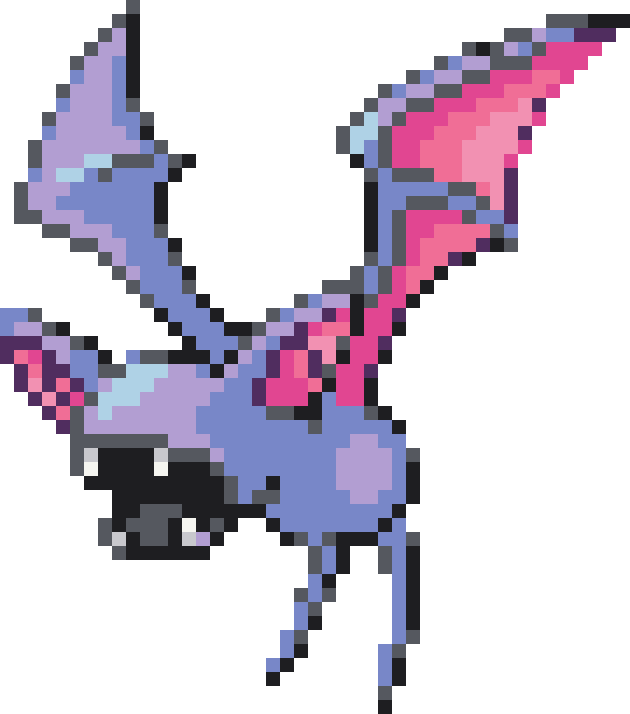 Zubat Perler bead pattern preview